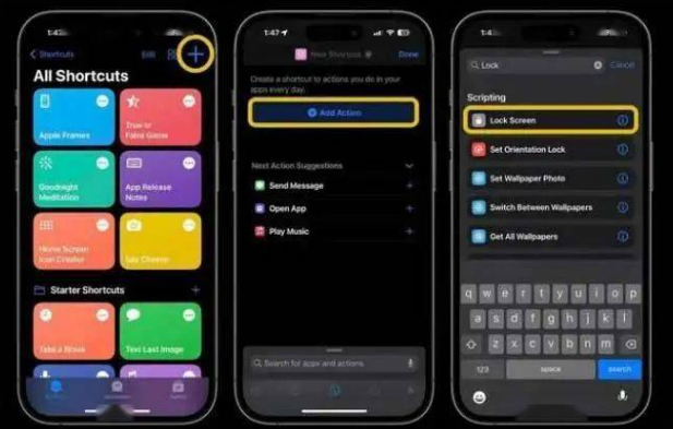 运城苹果14锁屏维修店分享iPhone14升级iOS16.4后如何创建锁屏快捷方式 